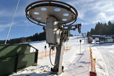 Der Skilift in Carlsfeld.