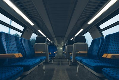 Die obere Sitzebene in den Wagen. Die Sitzpolster in dem Zug, den die „Freie Presse“ in Augenschein nehmen konnte, machten einen gepflegten und sauberen Eindruck.