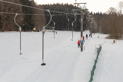 Der Skihang in Königswalde.
