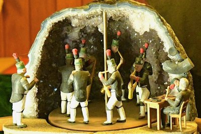Die Pyramide "Freiberger Russische Hörner" von Rolf Mudrak aus Freiberg in einer Detailaufnahme. 