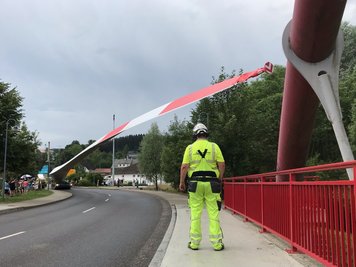 In Pockau galt es die Flöhabrücke zu überwinden.
