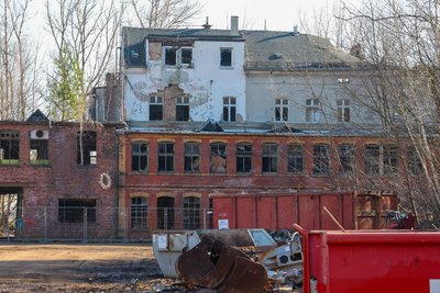 Die gesamte Gebäudesubtanz in der Dalichow-Brache ist äußerst marode und stellt eine Gefahr dar.