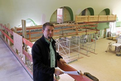 Christian Hornbogen hält bei der Sanierung der Pfaffenbergturnhalle für den TTC die Fäden zusammen.