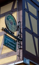 Ein Hingucker am Landgasthof in Crossen ist das aufgearbeitete Fachwerk.