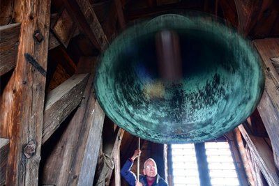 Die Hilliger-Glocke im Turm der Nikolaikirche läutet auch zum Jahreswechsel und am Ostermorgen.