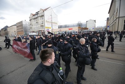 Der JN-Marsch zählte rund 130 Teilnehmer.