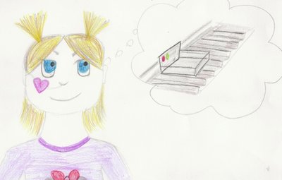 Der Traum vom Treppenlift: Zusammen mit Frieda hat Kristin Gröbel dieses Bild gezeichnet, das im Frieda-Buch von Daniel Ivandic, der die Eismanufaktur "Kolibri" betreibt, zu finden sein wird. 