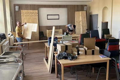 Die Arbeiten am Co-Living-Space in der Grundschule Hilbersdorf gehen im Sommer voran.