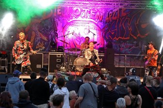 Abkühlung mit der Eiskönigin: Fünf Tipps zum Wochenende in Mittelsachsen - Die Toten Ärzte spielten 2019 in Glauchau beim Stadtfest.