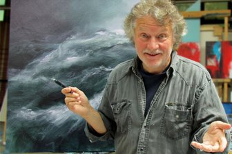 Abschied vom Plauener Maler Andreas Claviez: Was von ihm fehlen wird - und wie vieles doch bleibt - Andreas Claviez in seinem Atelier. Seine Arbeiten beschrieb ein Kunstkritiker als „Malgewitter“.