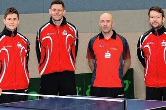 Absteiger teilt zum Auftakt die Punkte - Zur ersten Mannschaft des 1. TTV Schwarzenberg gehören Lennart Bergauer, Jan Polansky, Steffen Meier-Knietzsch und Miroslav Cerveny (von links). Es fehlen Marek Vojtek und Markus Bergauer. 