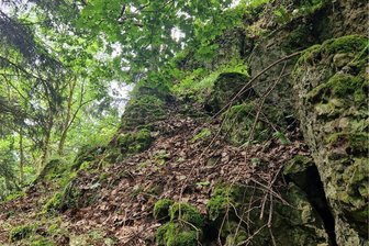 Absturz an der Teufelskanzel Leubnitz: So retteten Feuerwehrleute aus dem Vogtland den Schwerstverletzten - An diesem Felsen lag den Angaben von Leiter Eichendorf zufolge der Schwerverletzte.