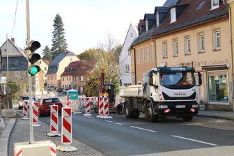 Achtung Autofahrer: Auf der B 173 in Flöha und Oederan drohen Wartezeiten - In Oederan wird die B 173 im Bereich des Abzweiges der Hainichener Straße bis Anfang November zum Nadelöhr.