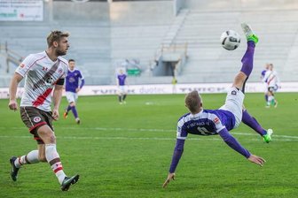 Adlers Traumtor lässt das Erzgebirge jubeln - Nicky Adler traf zum 1:0 per Fallrückzieher.