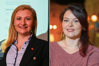 AfD siegt bei Bundestagswahl in Mittelsachsen - Zitterpartie um Linke-Sitz - AfD-Kandidatin Carolin Bachmann (links) hat das Direktmandat in Mittelsachsen verteidigt. Nicole Weichhold könnte laut vorläufigem Ergebnis über die Landesliste der Linken in den Bundestag einziehen.