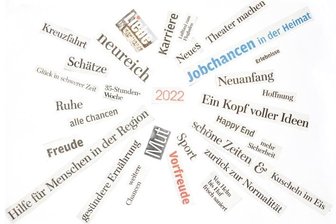 Alle Jahre wieder: Die Zeit der guten Vorsätze - Mannigfaltig sind die Absichten, Wünsche und persönlichen Ziele der Menschen in Westsachsen fürs bevorstehende neue Jahr. Unser Fotograf hat aus der Zeitung ein paar passende Schlagworte herausgesucht.