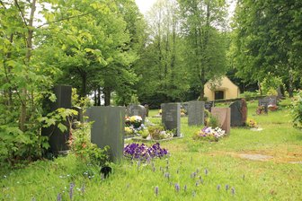 Alte Grabsteine bei Niedrigwasser zu sehen: Die Geschichte des versunkenen Friedhofs unter der Talsperre Pöhl - Der Friedhof Altensalz wurde 1959 neu angelegt.