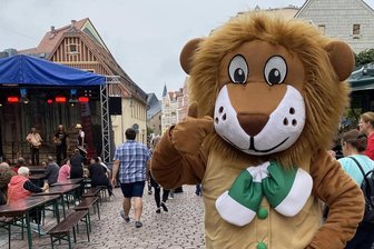 Altstadtfest in Mittweida: Die News vom Party-Wochenende - Mitti, das Maskottchen von Mittweida, ist zum Altstadtfest wie in jedem Jahr mit am Start. 