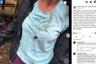 An der Grenze zu Sachsen: Wanderin mitten in die Brust vom Blitz getroffen - Dieses Foto der tschechischen Bergwacht zeigt, dass der Blitz mitten in der Brust einschlug.