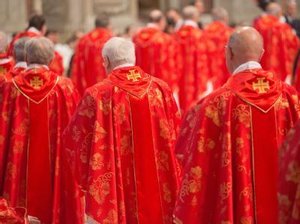 Analyse: «Gott hat entschieden» - seine Kardinäle auch - Kardinäle am 12.03.2013 im Petersdom im Vatikan.