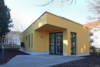 Anbau am "Regenbogen" in Meerane: Neues Domizil für Hortkinder - Die Türen des neuen Hortgebäudes sollen sich Mitte Februar erstmals für die Mädchen und Jungen öffnen. 