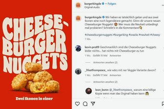 Angeblich von KI entwickelt: Burger King bringt kuriose Nuggets auf den Markt - So bewirbt Burger King die neue Kreation auf Instagram.