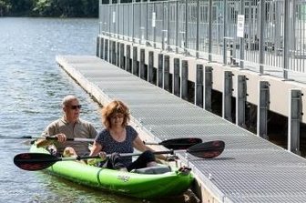 Anleger nutzbar von Wasserwanderern - Der Sportbootanleger im Hafen Kriebstein kann nun genutzt werden.
