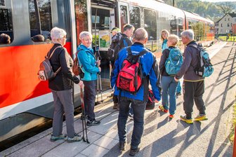 Anwandern in Olbernhau: „Ich bin zum ersten Mal dabei und komme garantiert wieder“ - Eine der Touren startete in Pockau und folgte von dort dem Verlauf der Flöhatalbahn.