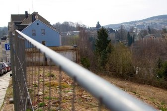 Stelle für den Bau des Parkhauses