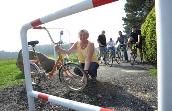 Fahrradfahrerin Margitta Nötzel