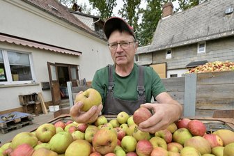 Apfelschwemme: Brauche ich einen Termin für die Mosterei? - Andreas Mehlhorn ist Chef des sächsischen Fruchtsaftverbandes und betreibt eine Familienmosterei im westsächsischen Langenbernsdorf.