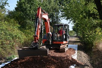 Arbeiten am Radweg bei Hartha: Es geht voran Richtung Geringswalde - Aktuell wird der Radweg zwischen Hartha und der Fröhne gebaut.