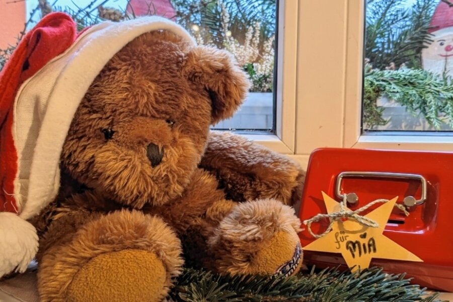 Auch Mias Kindergarten hilft - Frohe Weihnachten. Mit diesem lieben Gruß sagt die Schönbacher Kita Kuschelbär allen Danke, die in den letzten Tagen für Mias Familie gespendet haben.