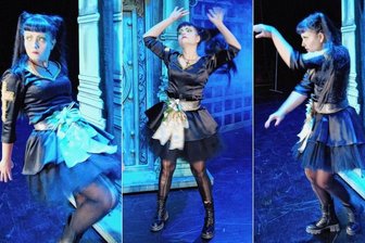 Auch Zwickau tanzt wie Netflix-Star - Exklusiv-Aufführung für die "Freie Presse": Elisabeth Birgmeier beim Wednesday Dance auf der Bühne des Zwickauer Gewandhauses.