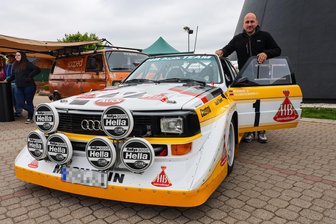 Audi-Treffen im Erzgebirge mit 200 Traumautos: Hier saß sogar Walter Röhrl im Cockpit - Daniel Köhler mit seinem Audi Sport quattro war in Crottendorf zu Gast.