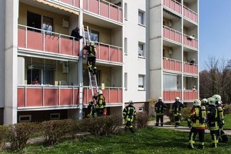 Aue: Feuer auf Balkon -