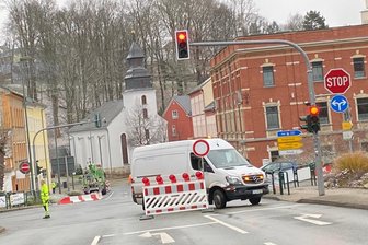 Auerbach: Göltzschtalstraße am Dienstag teilweise gesperrt – das ist der Grund - Die Göltzschtalstraße in Auerbach ist am Dienstag nur halbseitig befahrbar.
