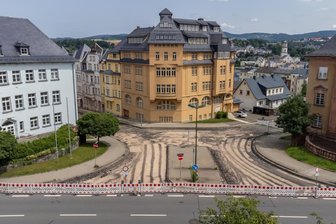 Auerbacher Poststraße: Die Sanierung hat begonnen -