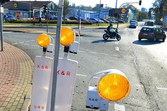 Auf Bundesstraße droht neue Sperrung - Hier zweigt die B 180 in Richtung Flöha nach links von der B 169 in Frankenberg ab. Der Kreuzungsbereich wird 2022 gebaut.