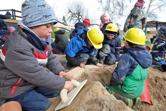 Auf der Spielbaustelle geht es rund -