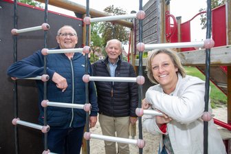 Auf diesem Spielplatz sammeln Plauener Geld für die Kinderkrebshilfe -