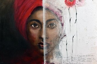Auf Hiddensee inspiriert: Jana Dragus’ Gemälde von fragiler Schönheit im Theater Freiberg - Die Gemälde von Jana Dragus tragen den fortlaufenden Titel „Dialog“ – dies ist der „Dialog 30“. Sie setzen auf den Austausch mit den Betrachtern.