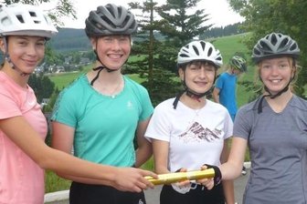 Auf nationaler Ebene das Podest im Visier - Nach guten Leistungen im Sommer wollen Nelly Bochmann, Lucienne Schöne, Leonie Böhm und Isa Gündel (v. l.) auch im Winter glänzen. 
