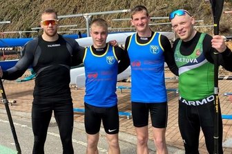 Auf Tuchfühlung mit internationalen Topathleten - Gemeinsam in Portugal: Artur Seja, Gerry Nöbel, Benno Reichel, Ignas Navakauskas bereiten sich auf die Saison vor. 