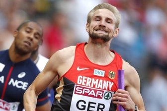 Auf Umwegen bis in die Weltspitze - Lucas Jakubczyk war seit 2012 regelmäßig bei den Großereignissen am Start. Das Foto zeigt ihn als Staffelläufer bei der EM 2014.