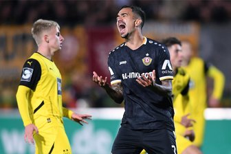 Aufgrund eines Traumtors: Dynamo Dresden verliert in Dortmund - Frust bei Dynamo: In Dortmund gab es die zweite Saisonniederlage.