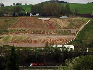 Blick auf den sanierten Wismut-Altstandort