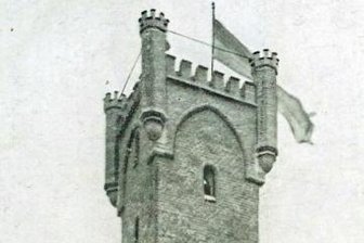 Aussichtsturm an der Pöhl - So sah der Mosenturm in seiner Entstehungszeit 1898 aus. 