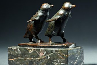 Ausstellung „Brückenschlag“ verbindet Zwickau und Chemnitz - August Gaul schuf diese Pinguine ursprünglich als Teil seiner Studien im Berliner Zoo.