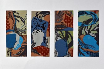 Ausstellung in Bad Elster: Im Dialog mit Gotthard Graubner - Eine Arbeit von Ashley Hüttner in der Kunstwandelhalle Bad Elster. Die Schülerin des Gymnasiums Markneukirchen hat sich schon intensiv mit Gotthard Graubner beschäftigt.